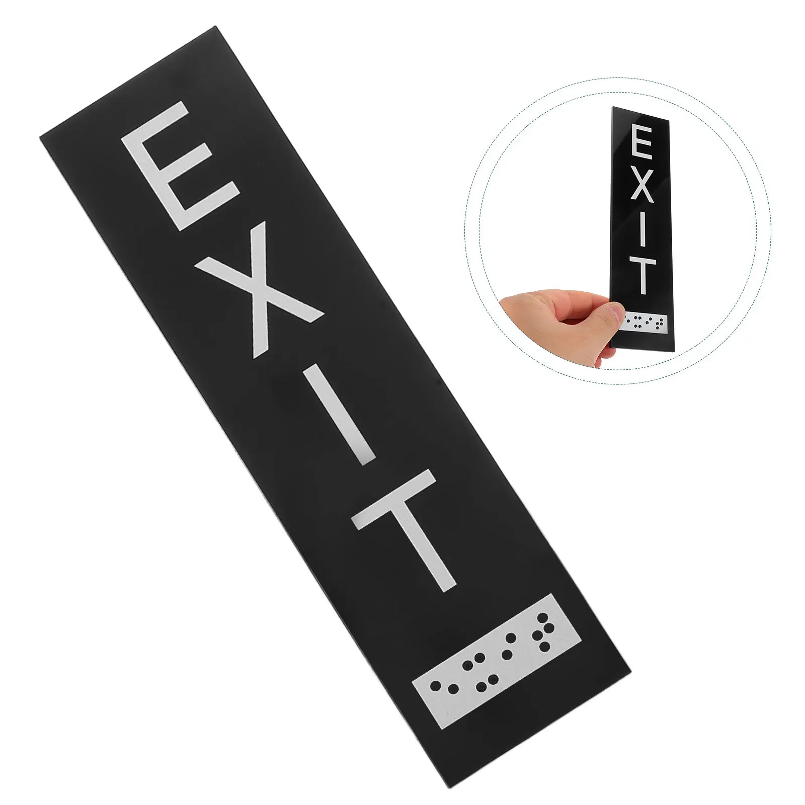 

Самоклеящаяся табличка с вывеской «Выход» (Брайль) для коридоров, торговых центров, супермаркетов, рабочих мест, указатель аварийного выхода, знак безопасности, настенный монтаж