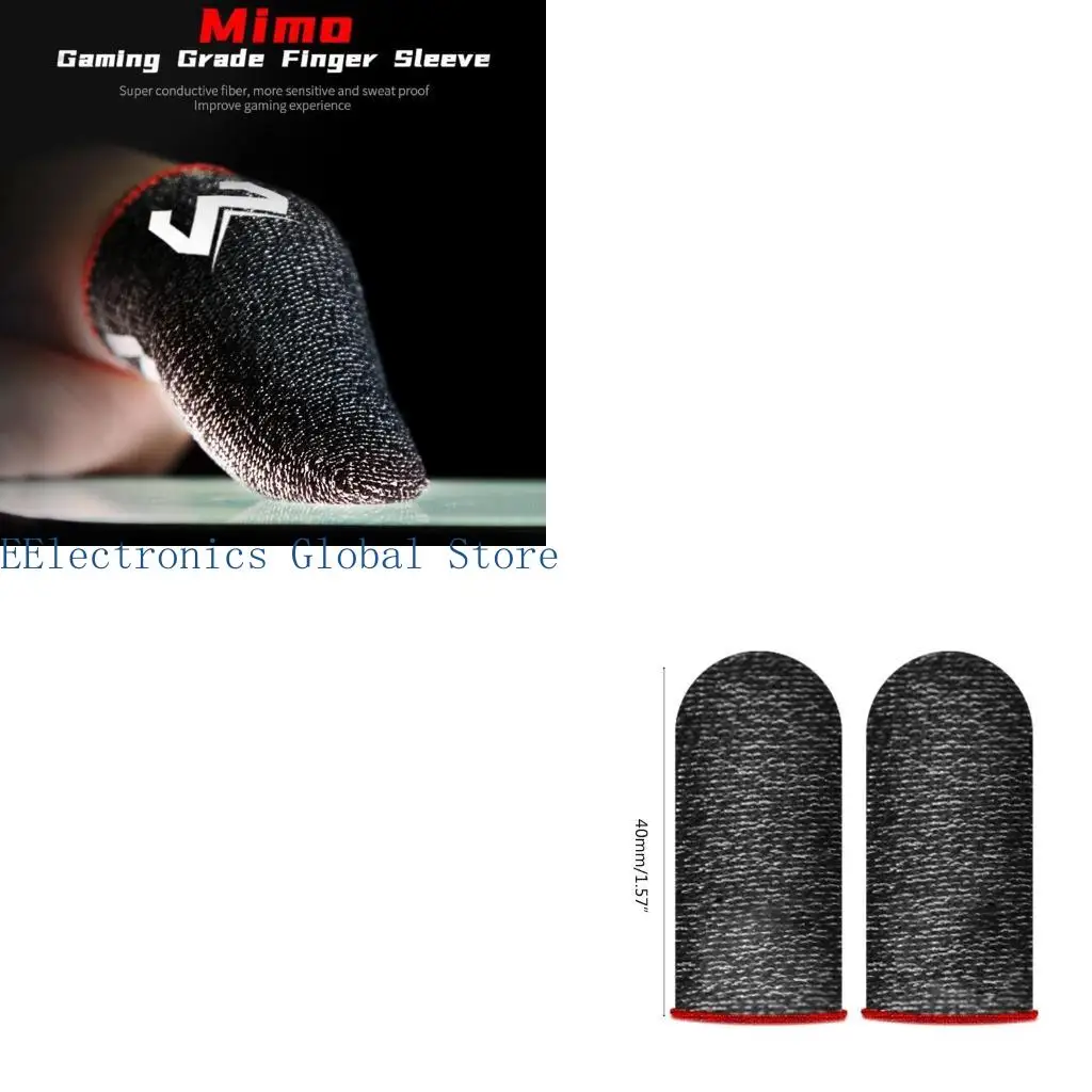 462B Finger Sleeve Sets for Gaming Mobile Game Controller Thumb Sleeves Anti-Sweat Breathable Touchscreen Sensitive Joysticks