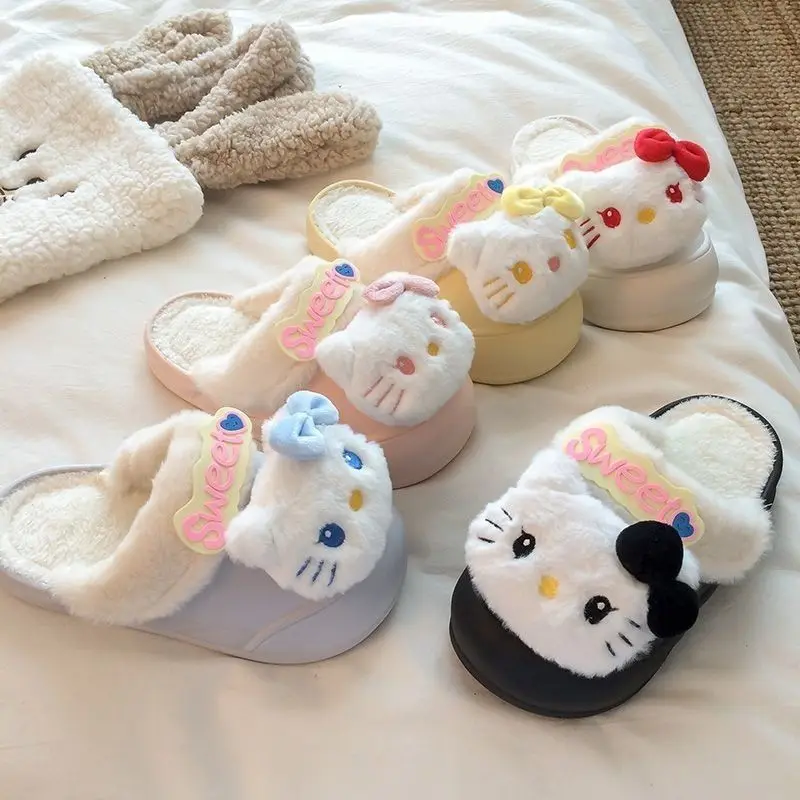 

Fashion Couple Winter Toe Wrap Warm Plaid Cotton Slippers Thick Soft Sole Slides Men Women Indoor Floor Flat Home Non-Slip Shoes