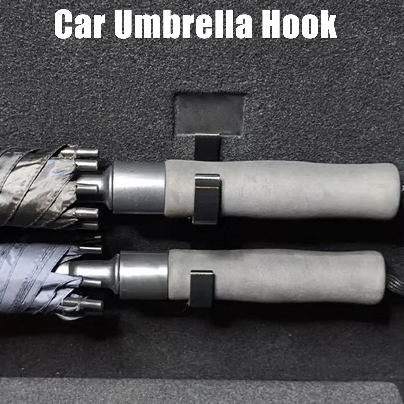 Car Umbrella Hook 2 Pieces Vehicle Accessories Organizer Space Saving Car Umbrella Hook for Purse Bag Console Travel Truck SUV