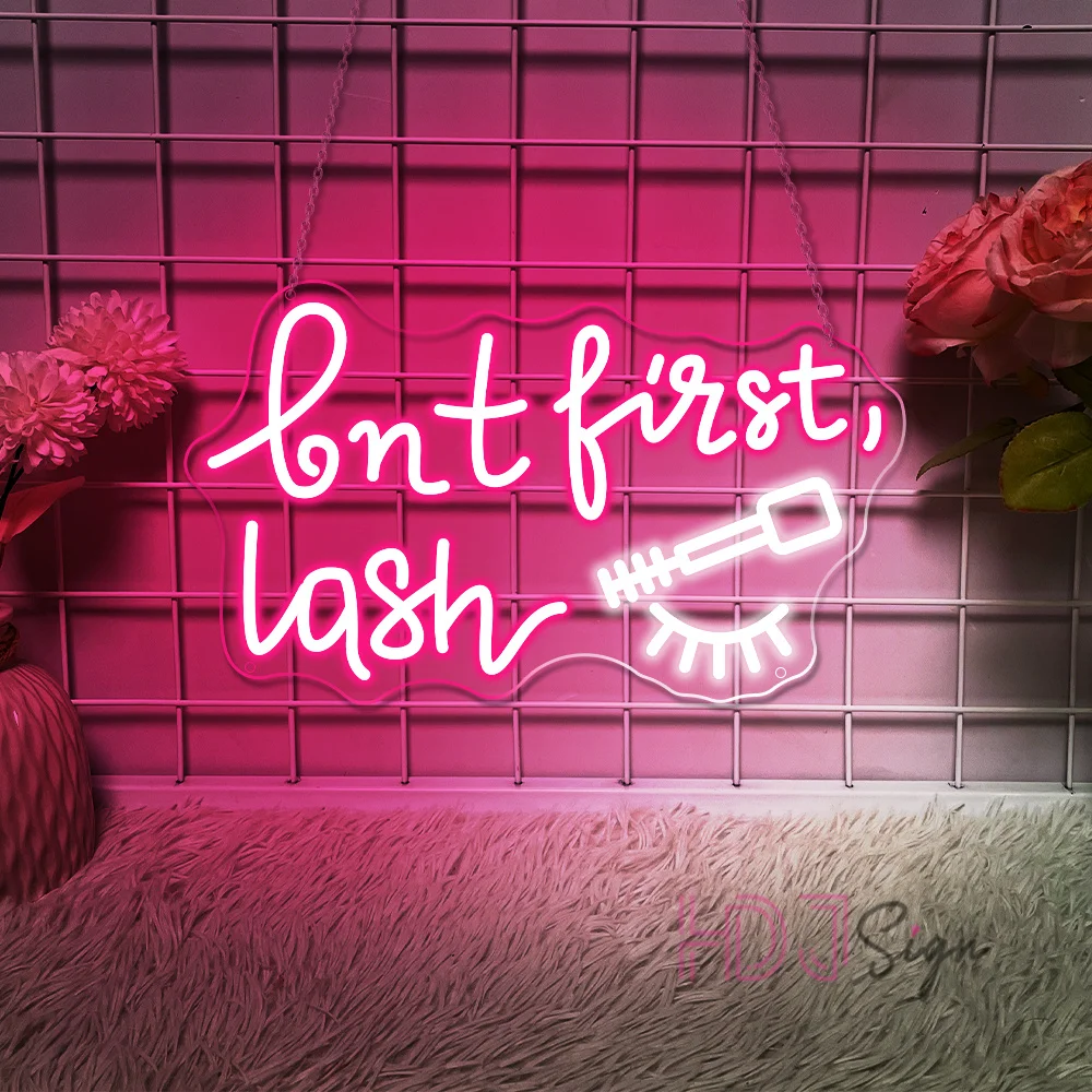 But First Lash Neon Led Sign Lashes Beauty Solon Wall Art Room Decor Neon LED Lights USB Lash Shop Decoration for Business Signs