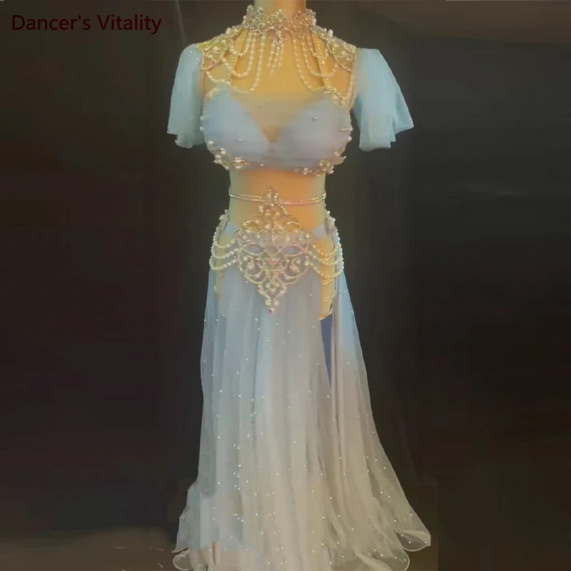 Belly Dance Professional Clothes for Women Cusomzied Adult Children Bellydance Bra+long Skirt 2pcs Girl\'s Belly Dancing Outfit