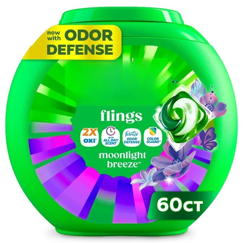

Капсулы для стирки 4-в-1 Oxi Boost и Febreze, аромат Moonlight Breeze, 60 штук
