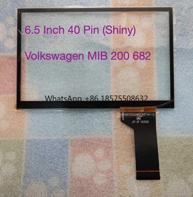 New 6.5'' 40 Pins Shiny Touch Screen Glass Digitizer For VW MIB 200 680 682 Car DVD Audio Multimedia Player GPS Navigation Radio
