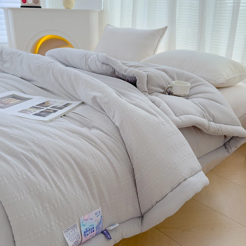 Edredão de algodão bolha quente, colcha acolchoada macia lateral 3d, cobertores engrossados, cama de dormitório doméstico inverno outono, único 200*230