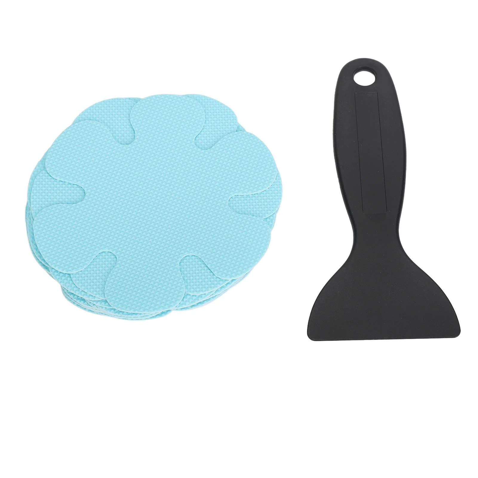 20pcs 10cm Non Slip Bathtub Stickers Flower Shaped Safety Bathroom Tubs Showers Treads Adhesive Decals with Scraper  Flowers