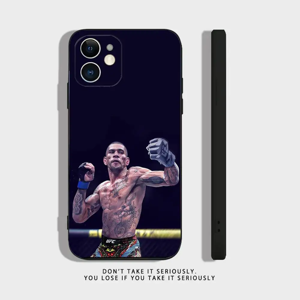 Fighting Pereira Alexเคสโทรศัพท์สําหรับiPhone 16,15,14,13,12,11,Pro,X,XS,Max,XR,Plus,มินิซิลิโคนนุ่มสีดํากันกระแทกTPU