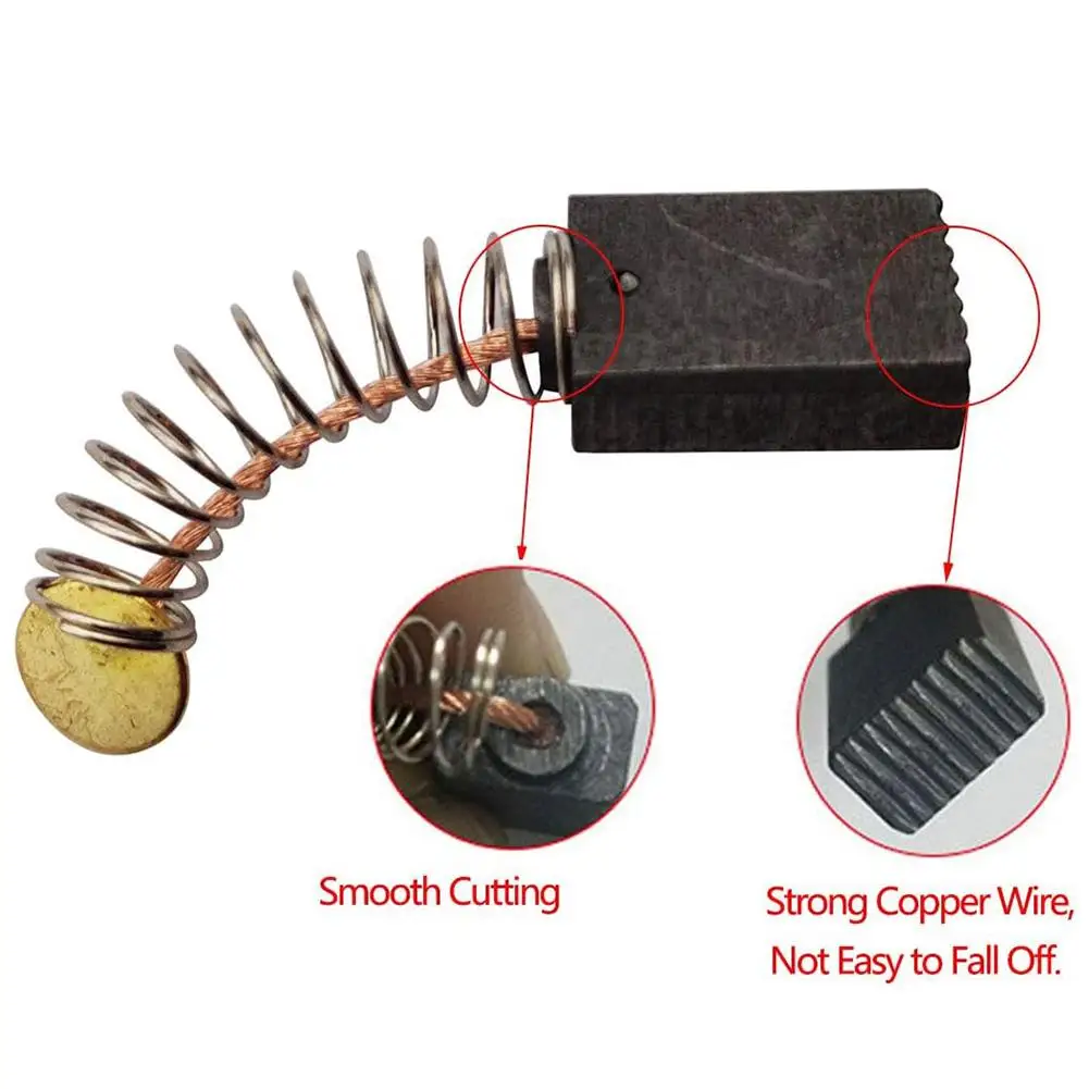 Brush Brushes Motor Carbon Brush 13mm X 8mm X 5mm 22 Mm Power Power Tool Parts Tool Angle Black Carbon And Metal