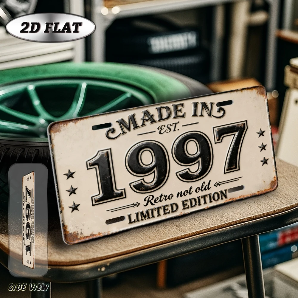 2D Flat, [2D Flat] 2D Flat Surface, 1pc, Vintage Metal Aluminum Decorative Plaque 30.48×15.24 cm, Manufactured in 1997 Vintage Y