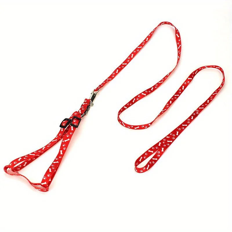 Dog Leash Adjustable Nylon Small Pet Cat Puppy Kitten Rabbit Harness Belt Rope Training Walking Lead Leash Collar