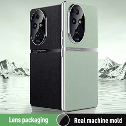 Original Case For HONOR 200 Pro Luxury leather Hard Shockproof Cover For HONOR200PRO Lens Protection Plating Skin Coque