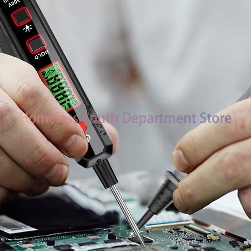 HT86B Digital Multimeter Pen Automobile Voltage Tester Pen LCD Display Portable Continuity Test Voltage Tester Electrician Tools