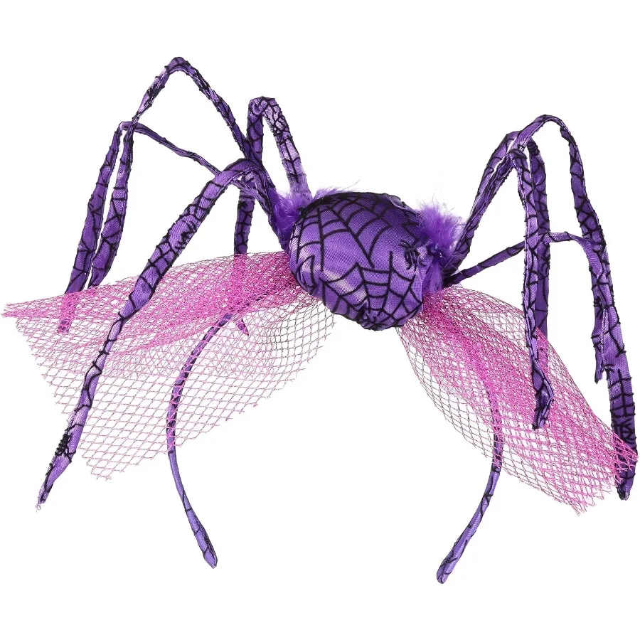 2025 عصابة رأس على شكل عنكبوت للهالوين فستان مُصمم حسب الطلب إكسسوار للشعر لملابس الحفلات مقاس واحد يناسب الأكثر مثالية لـ Themed E