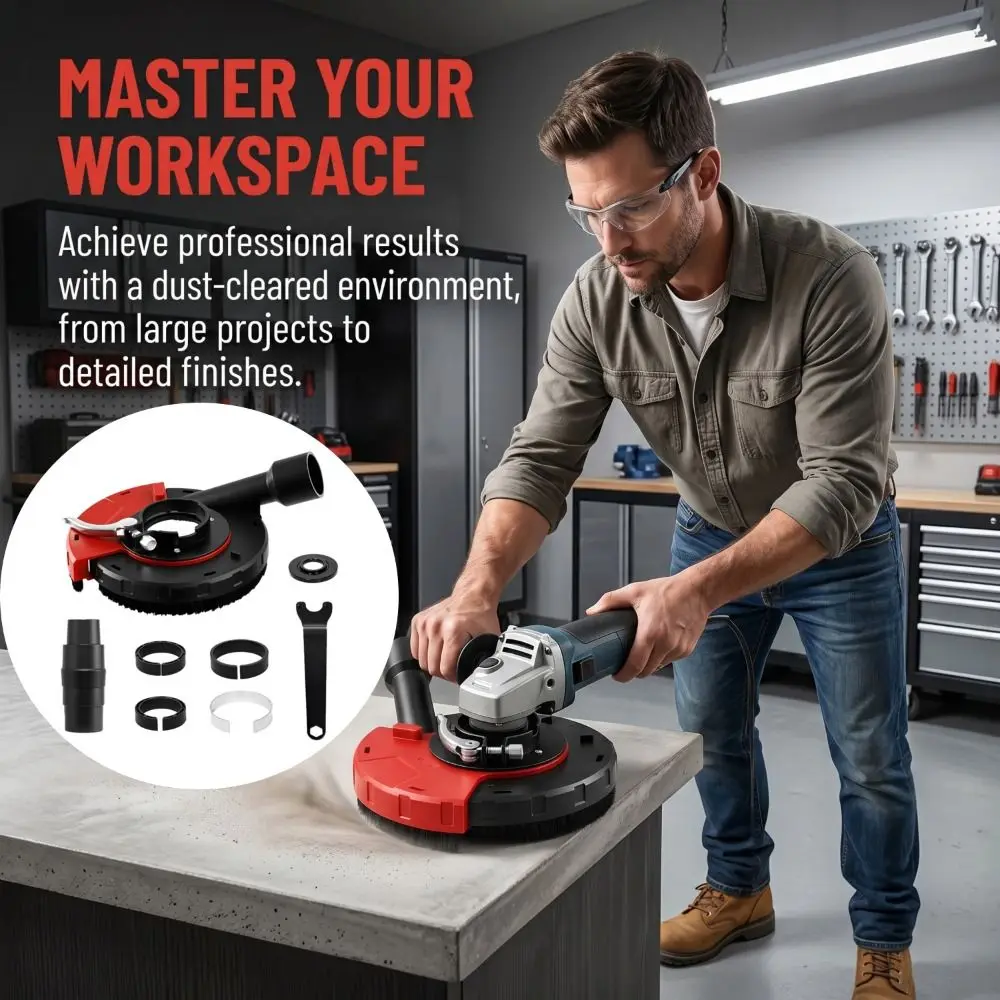 Vacuum Attachment Angle Grinder Dust Shroud Adjustable Attachment Multiple Attachments Dust Shroud Vacuum Attachment