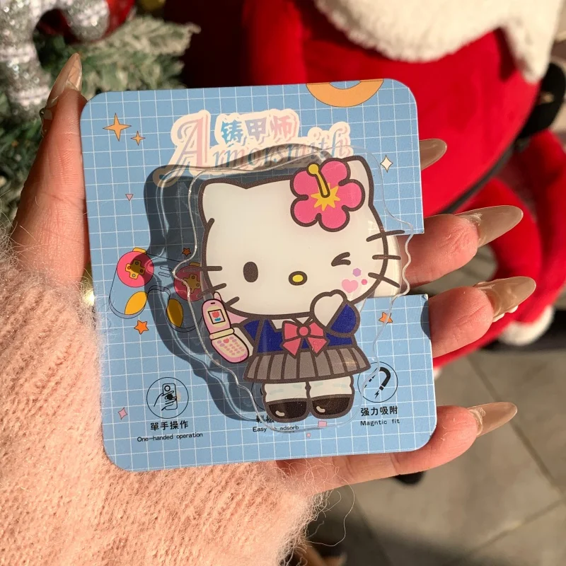 Japanese Cute Cartoon Sanrio Hello Kitty Magnetic Mobile Phone Holder Is Suitable for MagSafe Magnetic Holder. view 2