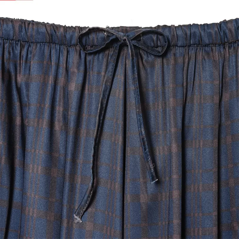 سراويل نسائية عالية الشارع منقوشة منتفخة غير رسمية لخريف وشتاء 2025 مجموعة جديدة سراويل عصرية #4