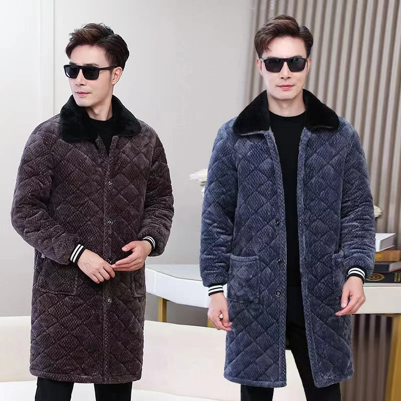 

Мужское зимнее пальто оверсайз с подкладкой, утепленное, грязеотталкивающее, для работы и повседневной носки