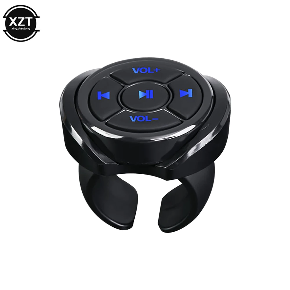 Wireless Bluetooth-compatible Remote Controller Media Button Car Motorcycle Bike Steering Wheel Music Play for IOS Android Phone