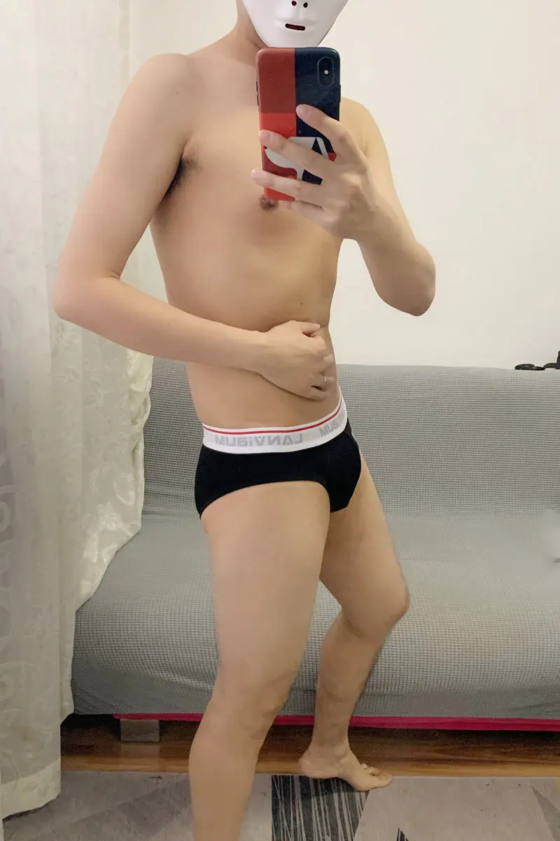 3pcs/lot Men\'s underwear cotton solid color trend personalized U-shaped sexy breathable comfortable youth Brief pants