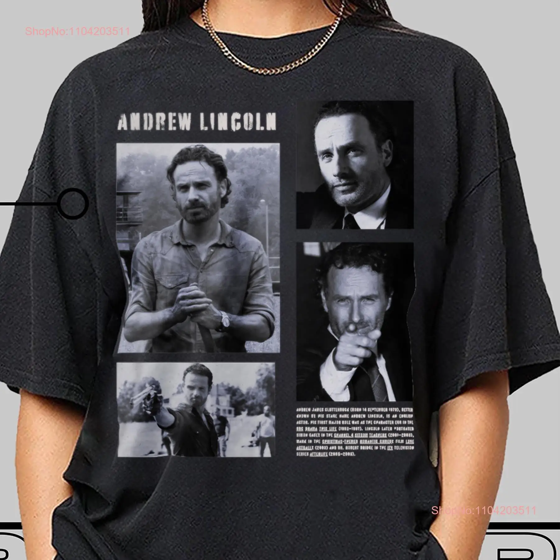 Andrew Lincoln T Shirt Vintage Fan Halloween Merch long or short sleeves