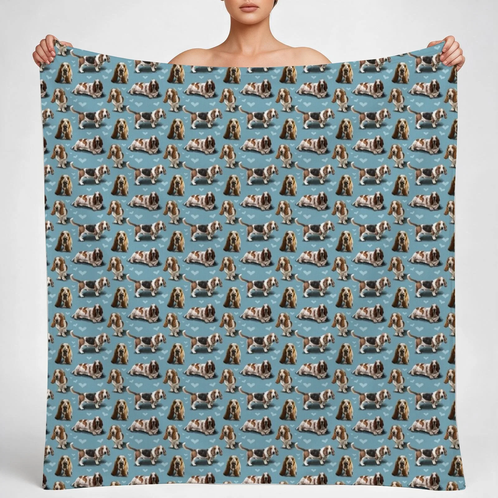 New The Basset Hound Throw Blanket couch cozy soft plush fuzzy picnic outdoor blanket