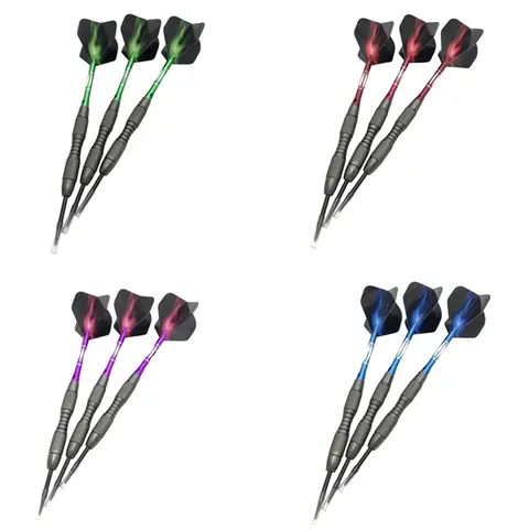 3/6 Pcs Darts Professional Hard High Quality 20g Steel Tip Darts 4 Colors Tungsten Steel Barrel Aluminum Dart Shafts Flights
