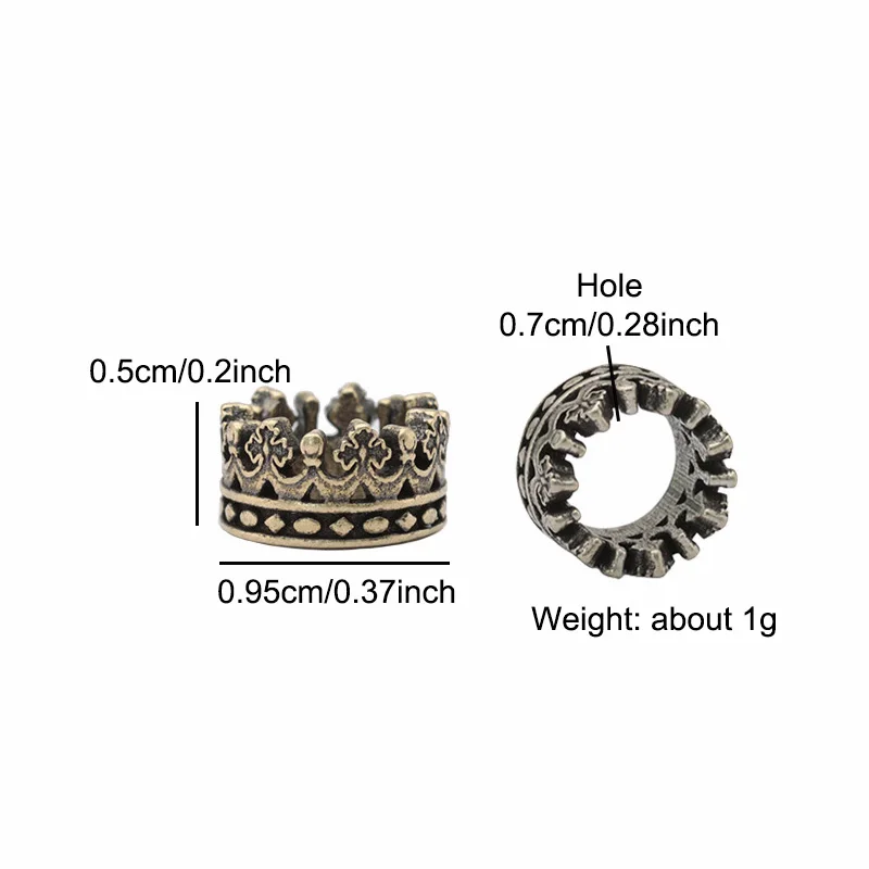 خرز سكين نحاسي بتاج ملكي، أساور منسوجة يدويًا من باراكورد، إكسسوارات معلقة، أدوات خارجية - 6