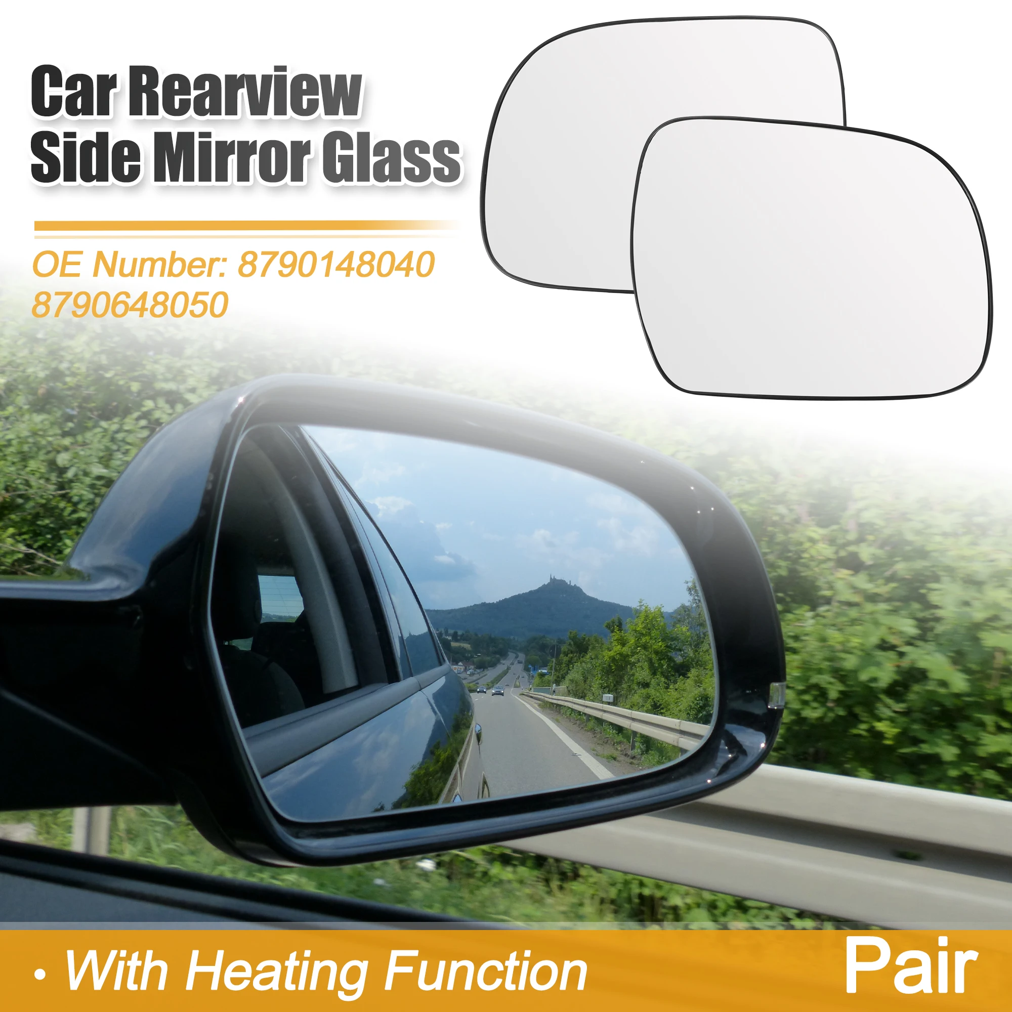 

X Autohaux Pair Car Left Right Side Rearview Heated Mirror Glass with Backing Plate for Lexus RX300 RX330 RX350 RX400H 2004-2009