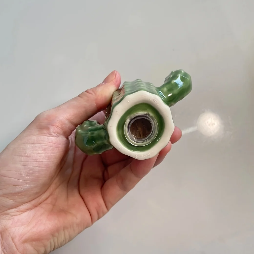 1pc Cute Cactus Toothpick Dispenser - Ceramic Green Cactus Toothpick Holder for Kitchen & Dining Table Decor view 6