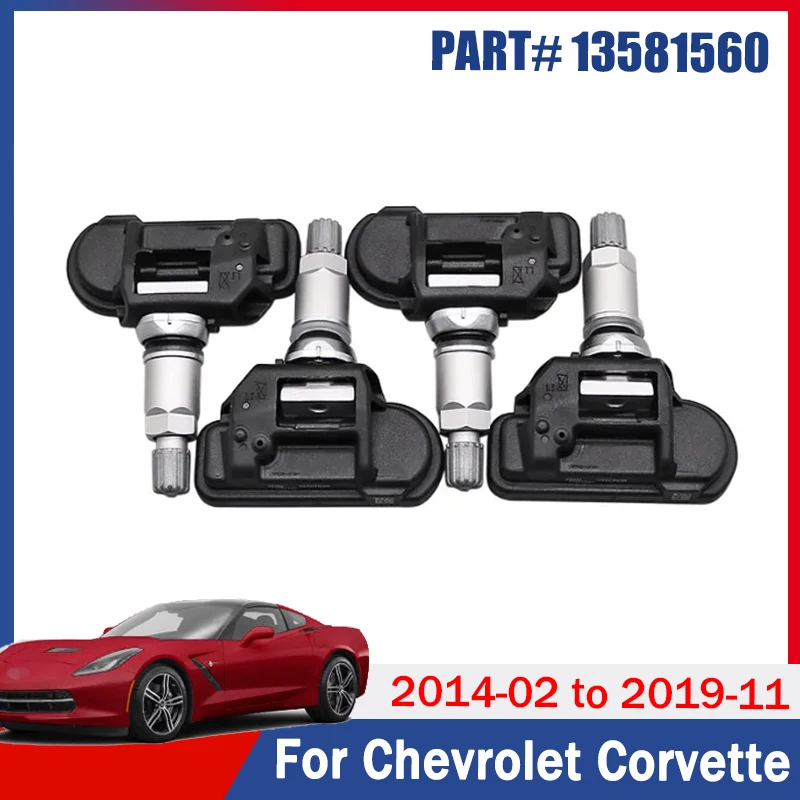 

4PCS Tire Pressure Sensor 13581560 For 2014-2019 Chevrolet Corvette (C7) 2013-2014 Opel Adam (S-D) Astra J TPMS 433MHZ 13598775