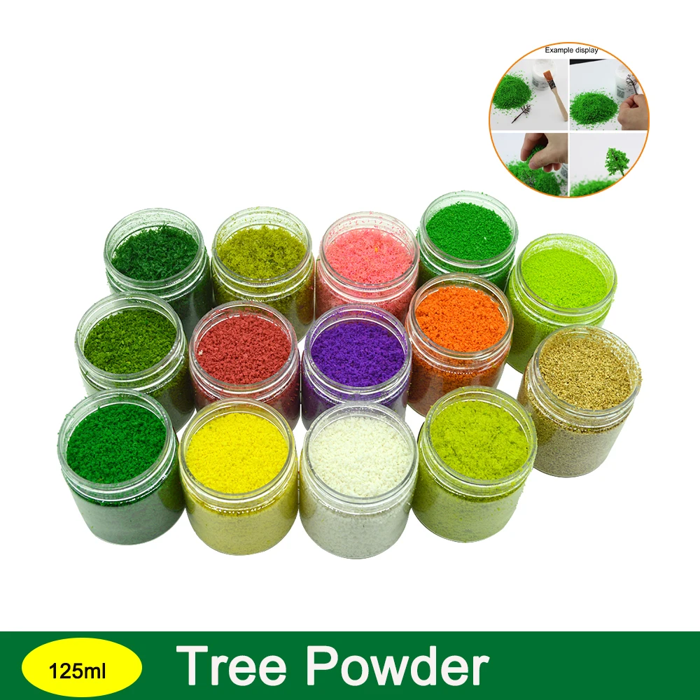 

Simulation Tree Powder Diorama Grass Powder DIY Model Making Materials Trees Garden Decoration Landscape Scene 125Ml/Bottle