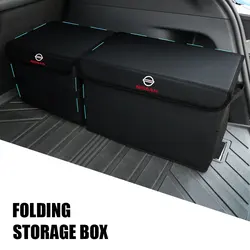 Folding Car Organizer Trunk Storage Box Large Auto Tool Stowing Tidying Bag For Nissan Nismo Tiida Teana GTR Juke X-Trail Xterra