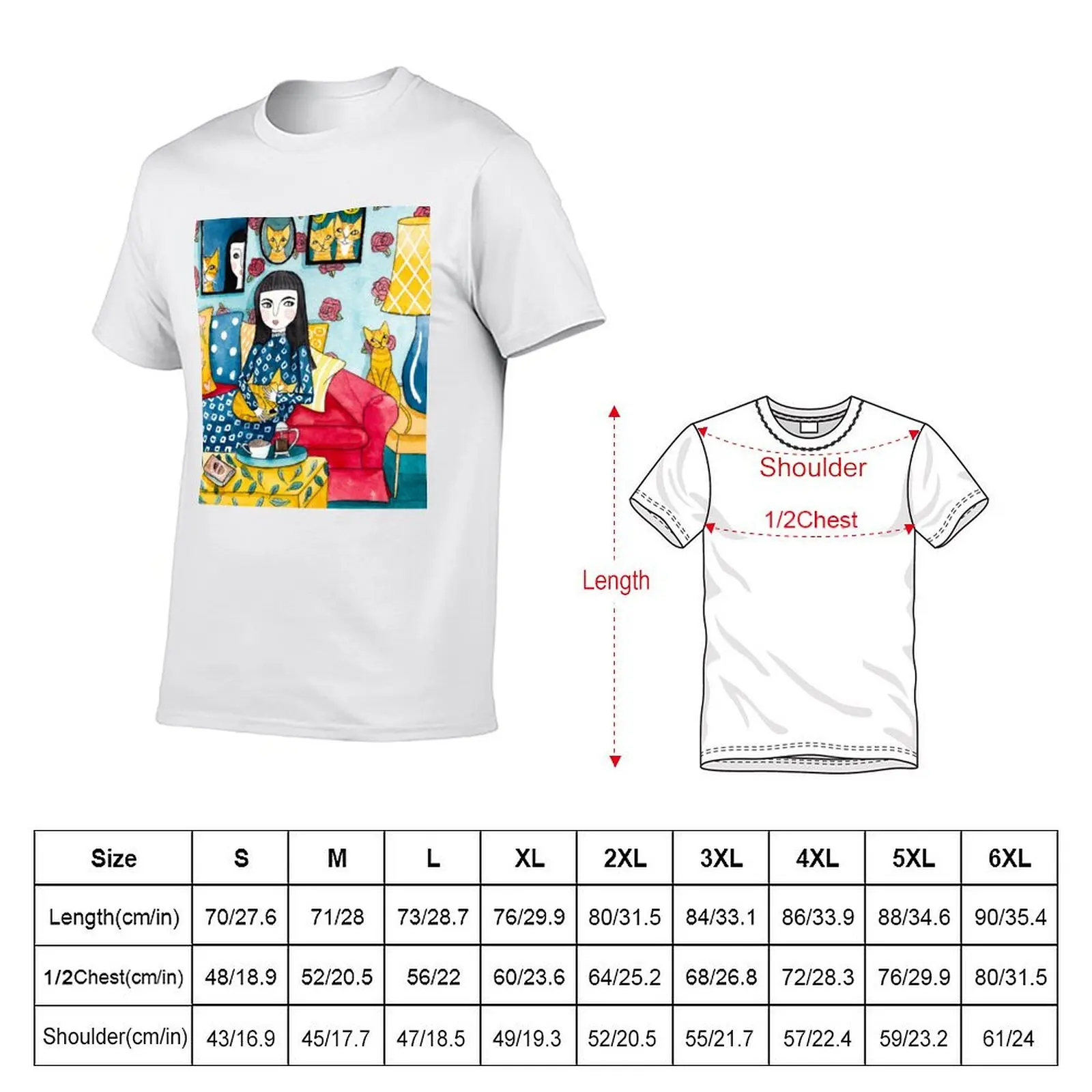 A Girl and Her Ginger Cats T-Shirt Casual Daily Graphic Tee