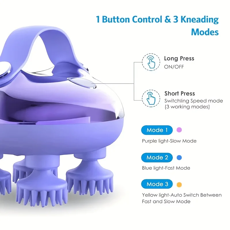 Electric Head Massager, Mini Decompression Massager, Scalp Massage Without Tangling Hair, Also Suitable for Pet Massage