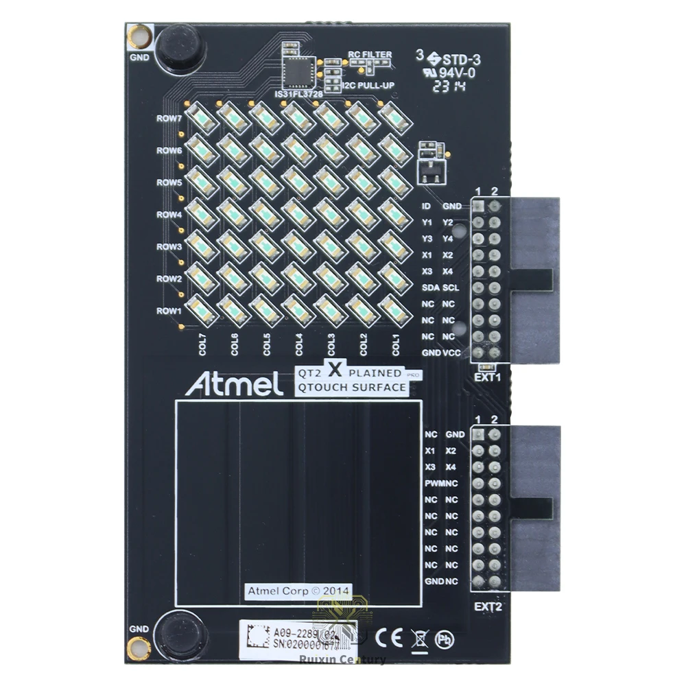 FOR Microchip ATQT2-XPRO Board Xplained Pro Extension SAM D20 Capacitive Touch Sensor Board In Stock