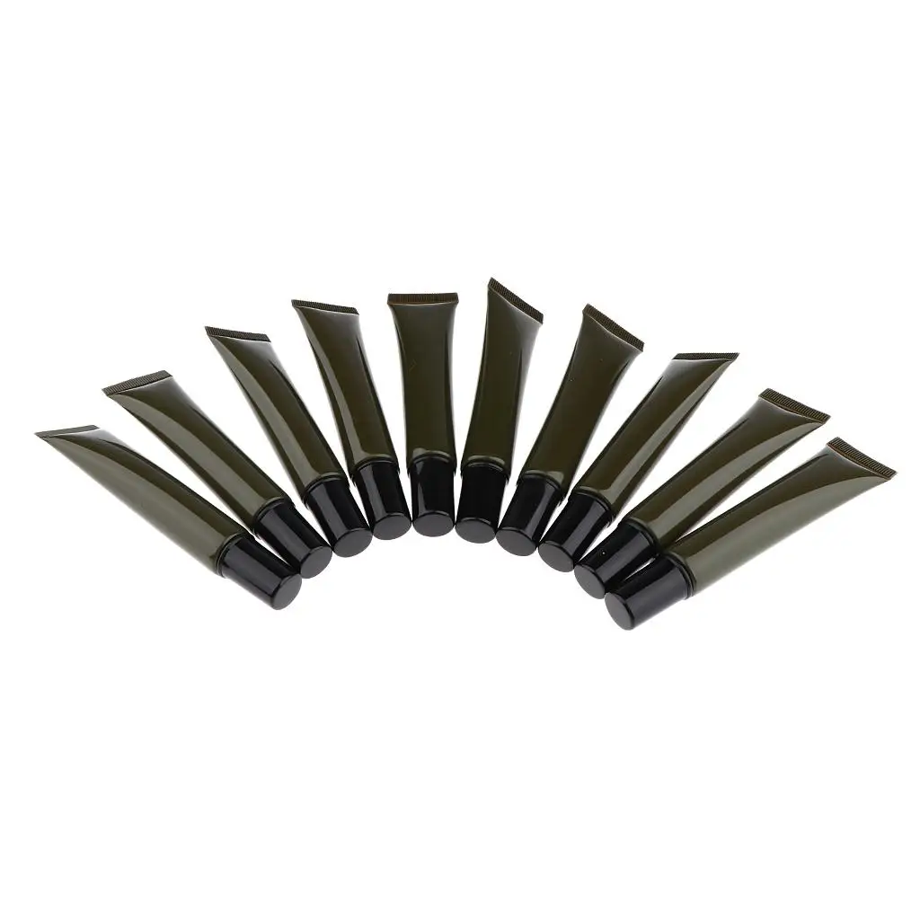 20ml 아이 젤 로션 튜브 빈 리필 가능 플라스틱 립글로스 밤 병 10x