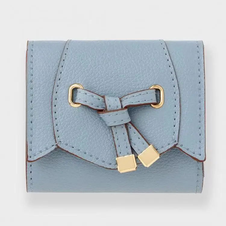  Knot Short Wallet Magazine Attachment Coin Purse Card Holder Storage Bag Multi-Functional Wallet for Youth Women