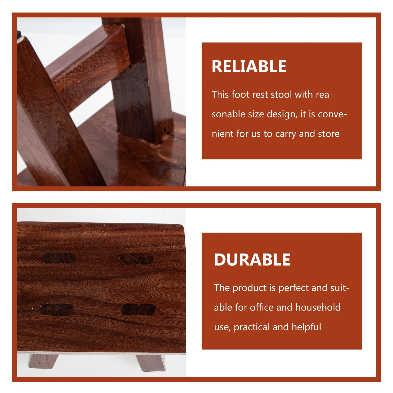 Small Wood Step Stool Kids Household 20x15cm Coffee Color Multipurpose Children Mini Stool Home Furniture Practical Use Office