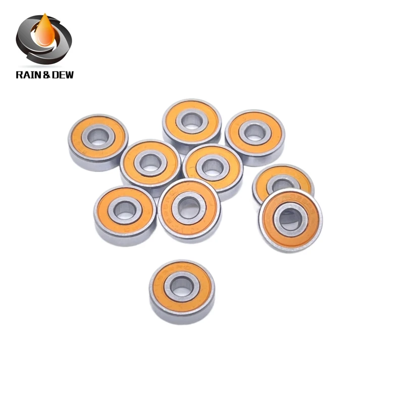 10PCS 683RS Miniature Bearing ABEC-7 3x7x3 mm 683-2RS Ball Bearings 618/3 RS 683 2RS With Orange Sealed