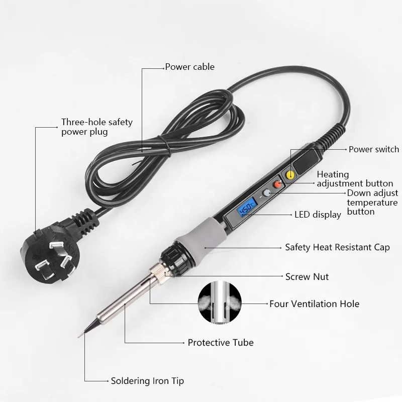 Digital Display Electric Soldering Iron Gun Tool And Precision Screwdriver Set 80W Soldering Iron Kit