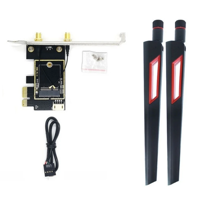 PCIE WiFi 카드 어댑터 무선 네트워킹 카드 M.2 NGFF-PCIE 7260 8265 7265