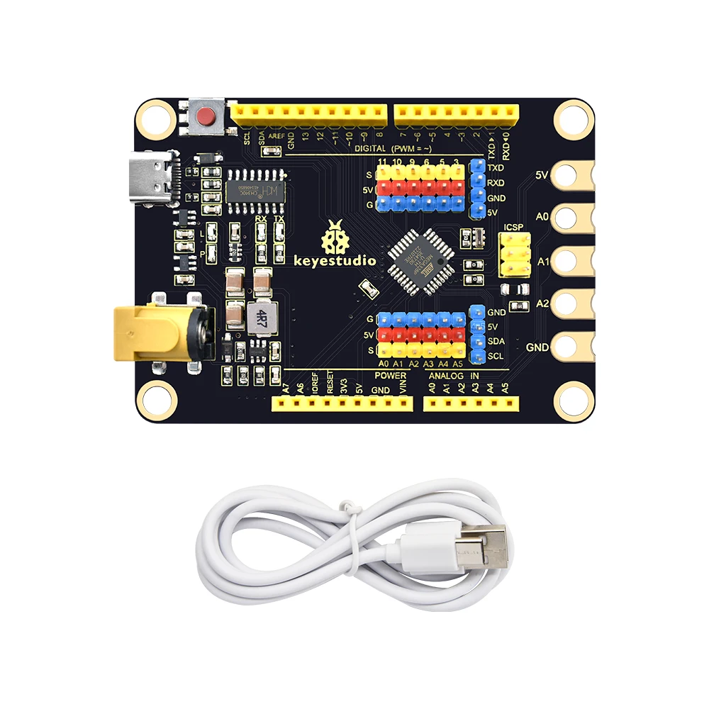 Keyestudio Development Board Super Maker Programming  With USB Type-C For Arduino UNOR3 Suitable For LEGO Building Blocks