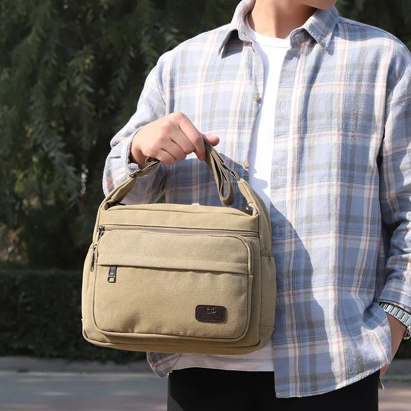 

Fashion Canvas Single Shoulder Bag Men Women Unisex Travel Crossbody Bag Outdoor Casual Satchel Vintage Messenger Bags