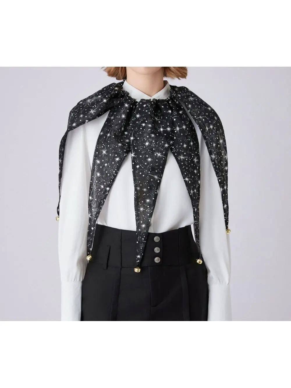 New Halloween Bell Clown Collar Fake Collar Color blocked Striped Shawl Cloak Funny Cos Neck Decoration Trendy Accessories ins
