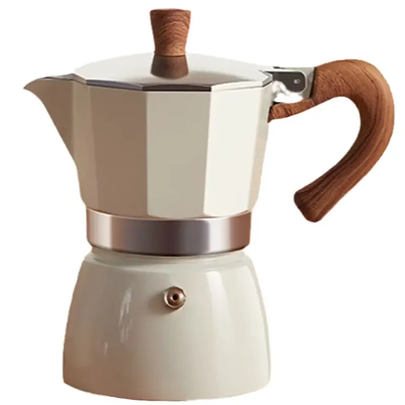 150ml/300ml Vintage Wooden Handle Espresso Maker Moka Pot Classic Italian Cafe Tools Kitchen Cafe Accessories