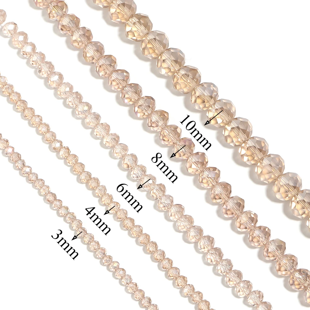 Champagne Crystal Beads for DIY Jewellery Making