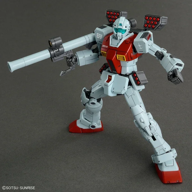 Bandai Original Gundam ชุด Hg TRGM-79 GM (SHOULDRE CANNON/MISSILE POD) ตัวเลขการกระทําของเล่นสะสมเครื่องประดับของขวัญ