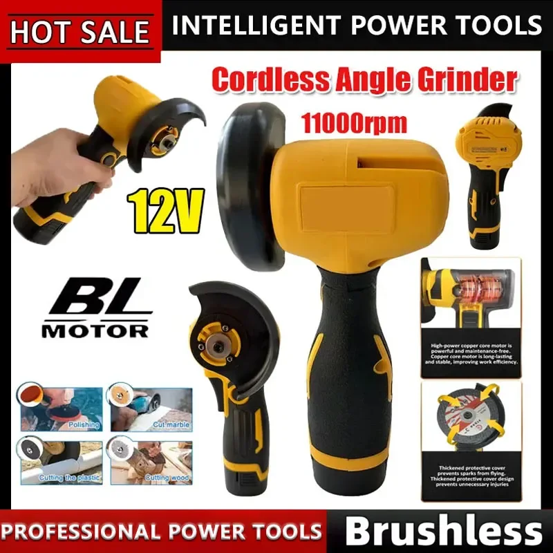 

Бесщеточная электрическая угловая шлифовальная машина Dewalt Micro для алмазной резки, беспроводной электроинструмент для аккумулятора 18В