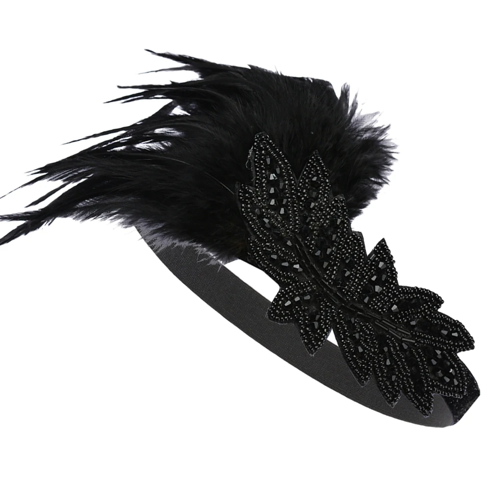 

Retro 1920S Flapper Headband Elastic Party Hair Band For Women Wedding Costume Ball Banquet Prom Dancing Cocktail Party
