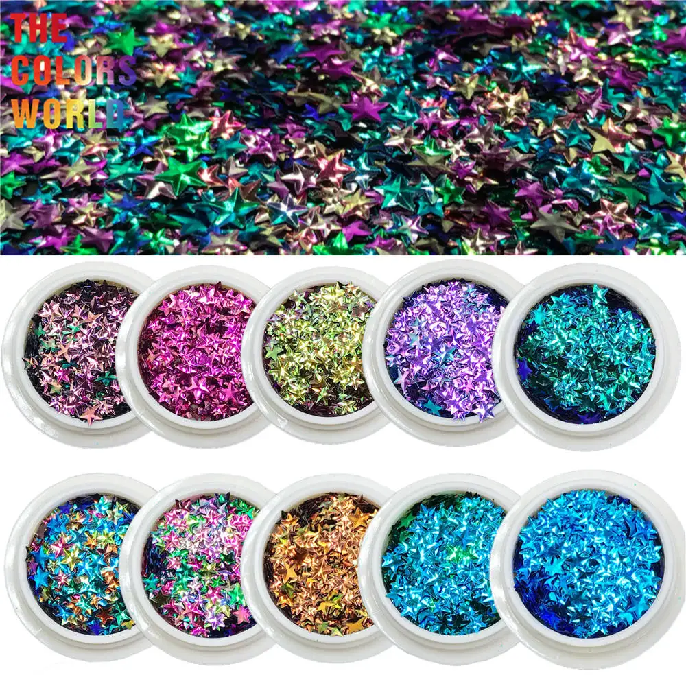 

TCT-346 Chameleon 3D Star Stereoscopic Nail Glitter Nail Art Decoration Face Paint Tattoo Tumblers Crafts Festival Accessories
